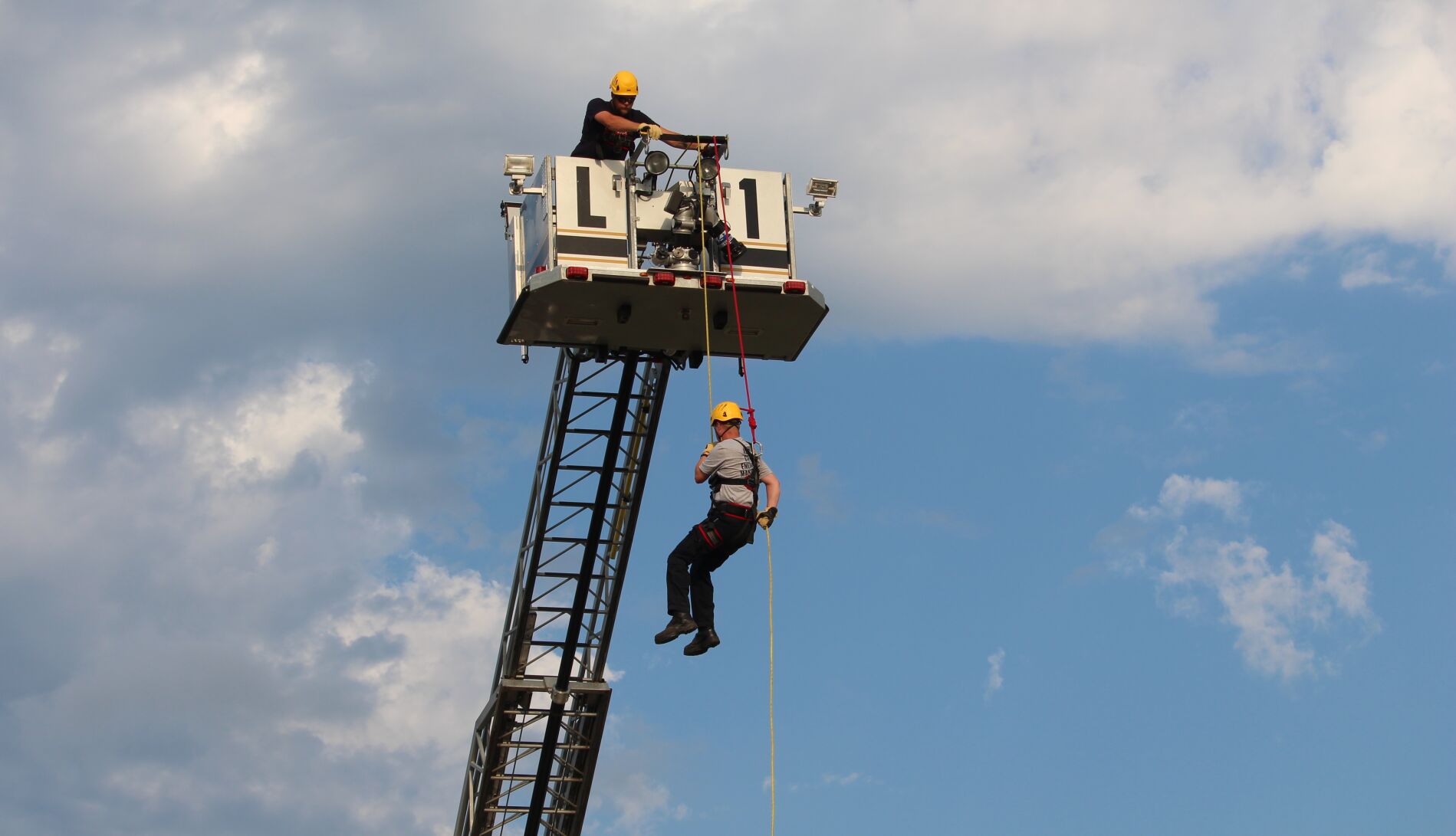 Rappelling demonstration